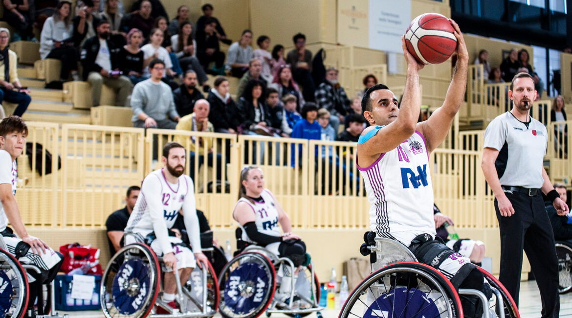 Mojtaba Kamali zäklt zu den Stützen im Team der Rhine River Rhinos. | Foto: Ana Sasse