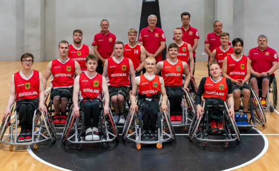 Team Germany U23 – Junioren-Nationalmannschaft Rollstuhlbasketball. | Foto: Andreas Hohl