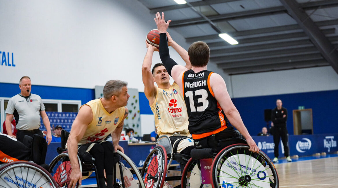 Spielszene aus der RBBL-Partie Thuringis Bulls gegen Hannover United. | Foto: Franzi Möller