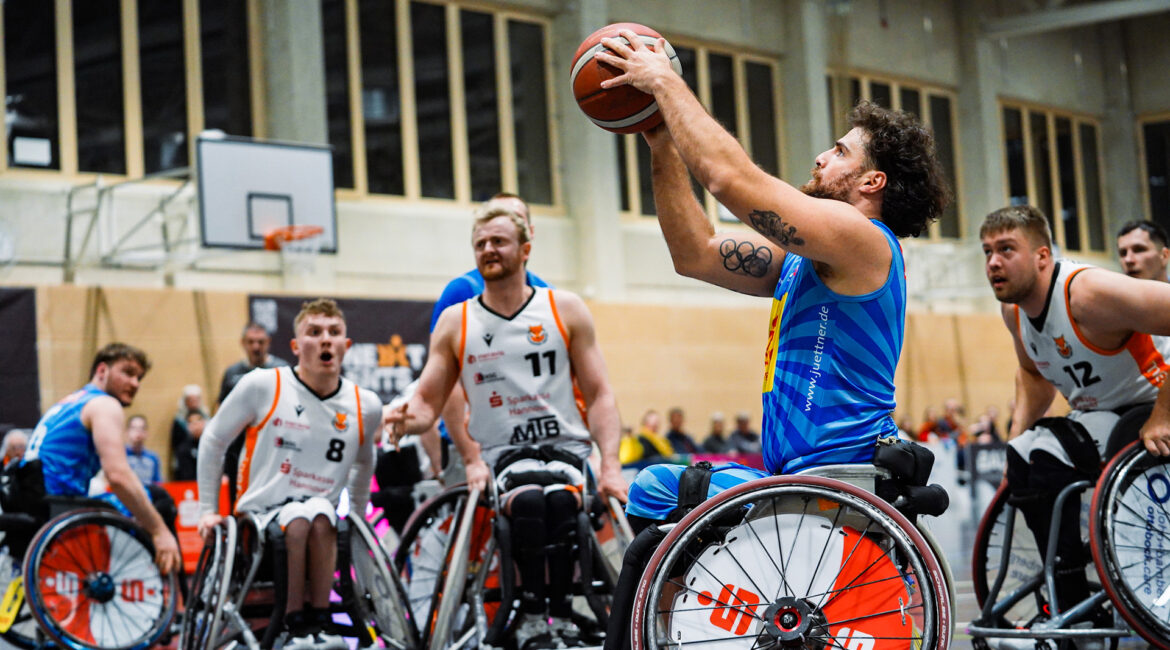 Szene aus dem Spiel Thuringia Bulls gegen Hannover United. | Foto: Franzi Möller