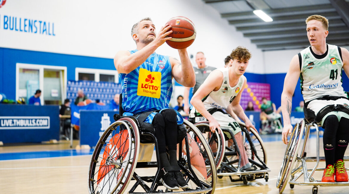Spielszene aus der Bundesligapartie Thuringia Bulls gegen München Iguanas. | Foto: Franzi Möller
