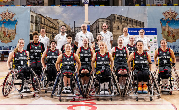 Die deutsche Rollstuhlbasketball-Nationalmannschaft der Damen beim Repechage in Madrid. | Foto: Steffie Wunderl