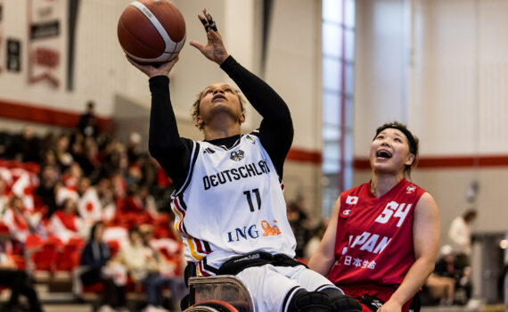 Roli-Ann Neubauer im Spiel gegen Japan. Foto: Steffie Wunderl