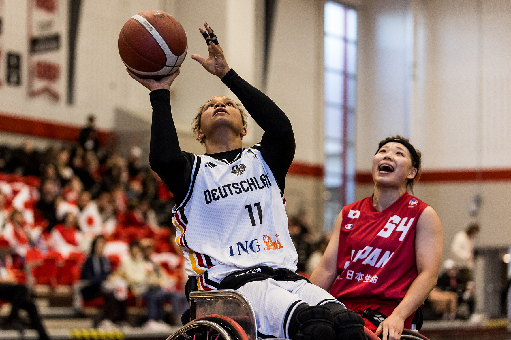 Roli-Ann Neubauer im Spiel gegen Japan. Foto: Steffie Wunderl